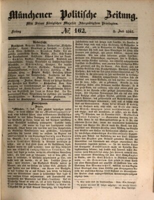 Münchener politische Zeitung (Süddeutsche Presse) Freitag 8. Juli 1842