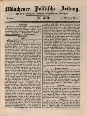 Münchener politische Zeitung (Süddeutsche Presse) Sonntag 13. November 1842