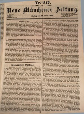 Neue Münchener Zeitung (Süddeutsche Presse) Freitag 18. Mai 1849
