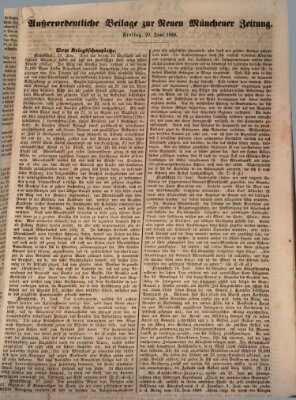 Neue Münchener Zeitung (Süddeutsche Presse) Freitag 29. Juni 1849