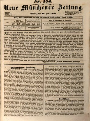 Neue Münchener Zeitung (Süddeutsche Presse) Sonntag 30. Juni 1850