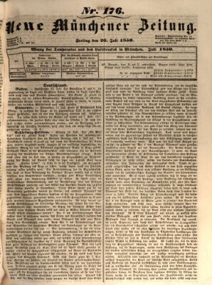 Neue Münchener Zeitung (Süddeutsche Presse) Freitag 26. Juli 1850