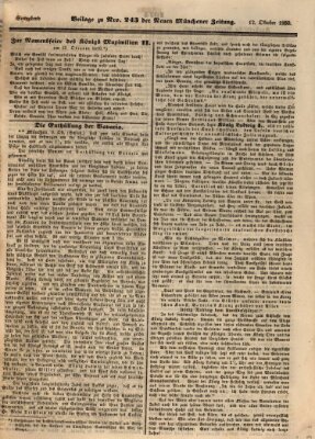 Neue Münchener Zeitung (Süddeutsche Presse) Samstag 12. Oktober 1850