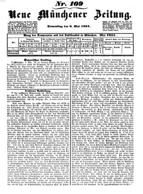 Neue Münchener Zeitung (Süddeutsche Presse) Donnerstag 8. Mai 1851