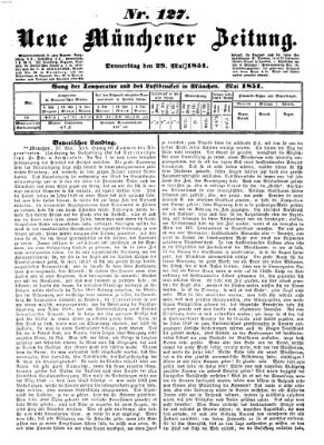 Neue Münchener Zeitung (Süddeutsche Presse) Donnerstag 29. Mai 1851