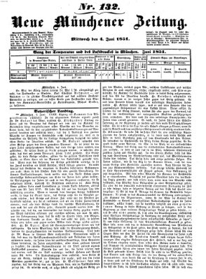 Neue Münchener Zeitung (Süddeutsche Presse) Mittwoch 4. Juni 1851