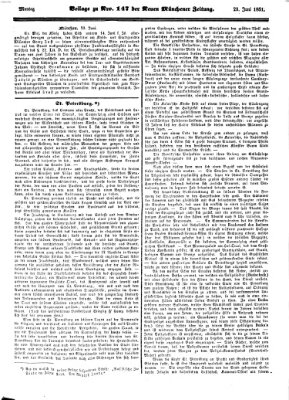 Neue Münchener Zeitung (Süddeutsche Presse) Montag 23. Juni 1851