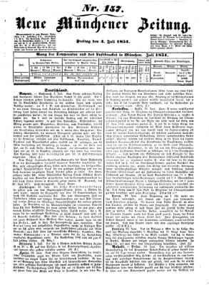 Neue Münchener Zeitung (Süddeutsche Presse) Freitag 4. Juli 1851