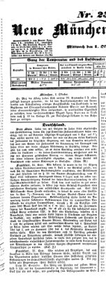 Neue Münchener Zeitung (Süddeutsche Presse) Mittwoch 1. Oktober 1851