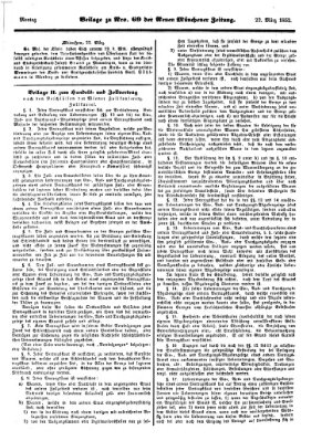 Neue Münchener Zeitung (Süddeutsche Presse) Montag 22. März 1852