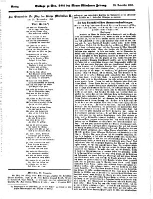 Neue Münchener Zeitung (Süddeutsche Presse) Montag 29. November 1852