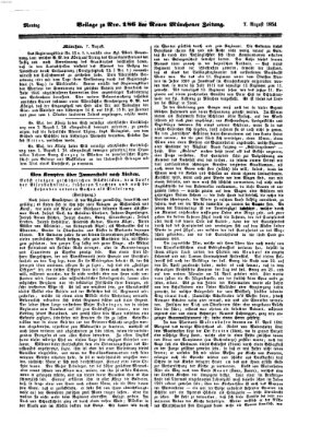 Neue Münchener Zeitung (Süddeutsche Presse) Montag 7. August 1854