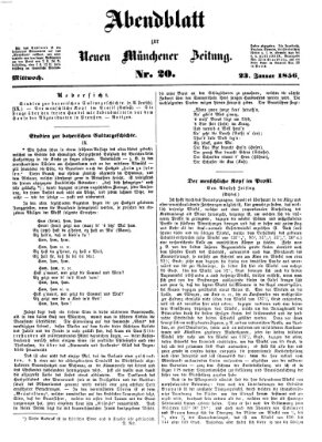 Neue Münchener Zeitung (Süddeutsche Presse) Mittwoch 23. Januar 1856