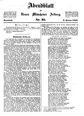 Neue Münchener Zeitung (Süddeutsche Presse) Samstag 9. Februar 1856