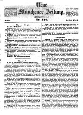 Neue Münchener Zeitung (Süddeutsche Presse) Freitag 9. Mai 1856