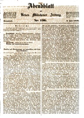 Neue Münchener Zeitung (Süddeutsche Presse) Samstag 7. Juni 1856