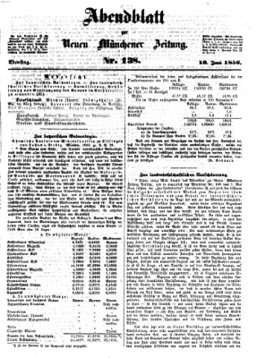 Neue Münchener Zeitung (Süddeutsche Presse) Dienstag 10. Juni 1856