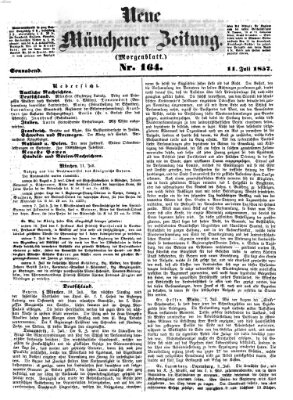 Neue Münchener Zeitung (Süddeutsche Presse) Samstag 11. Juli 1857
