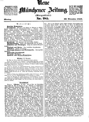 Neue Münchener Zeitung (Süddeutsche Presse) Montag 30. November 1857