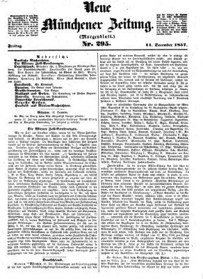 Neue Münchener Zeitung (Süddeutsche Presse) Freitag 11. Dezember 1857