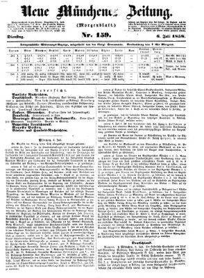 Neue Münchener Zeitung (Süddeutsche Presse) Dienstag 6. Juli 1858