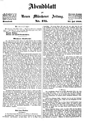 Neue Münchener Zeitung (Süddeutsche Presse) Samstag 24. Juli 1858