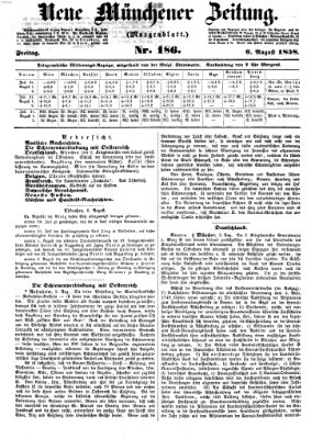 Neue Münchener Zeitung (Süddeutsche Presse) Freitag 6. August 1858
