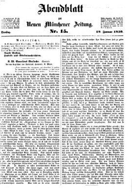 Neue Münchener Zeitung (Süddeutsche Presse) Dienstag 18. Januar 1859