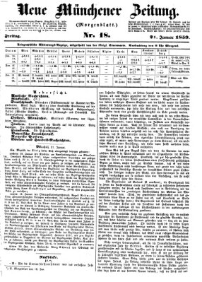 Neue Münchener Zeitung (Süddeutsche Presse) Freitag 21. Januar 1859