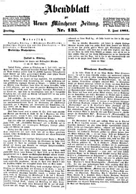 Neue Münchener Zeitung (Süddeutsche Presse) Freitag 7. Juni 1861