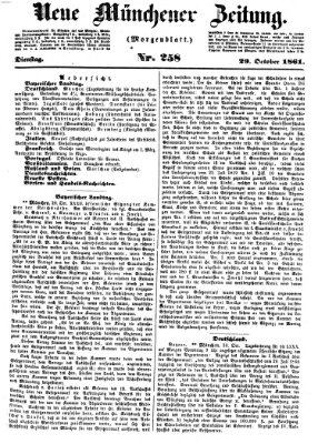 Neue Münchener Zeitung (Süddeutsche Presse) Dienstag 29. Oktober 1861
