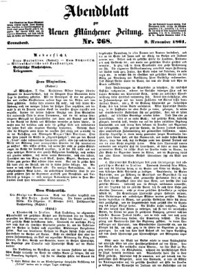 Neue Münchener Zeitung (Süddeutsche Presse) Samstag 9. November 1861