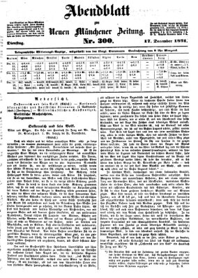 Neue Münchener Zeitung (Süddeutsche Presse) Dienstag 17. Dezember 1861
