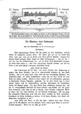 Neue Münchener Zeitung (Süddeutsche Presse) Sonntag 27. Januar 1861
