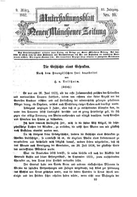 Neue Münchener Zeitung (Süddeutsche Presse) Sonntag 9. März 1862