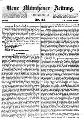 Neue Münchener Zeitung (Süddeutsche Presse) Freitag 17. Januar 1862