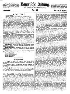 Bayerische Zeitung (Süddeutsche Presse) Mittwoch 16. April 1862