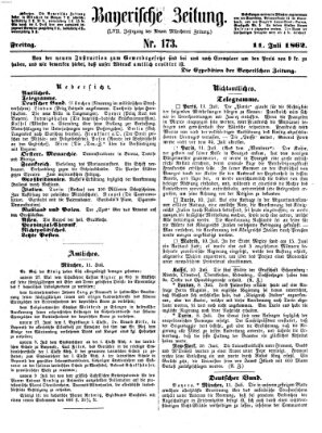Bayerische Zeitung (Süddeutsche Presse) Freitag 11. Juli 1862
