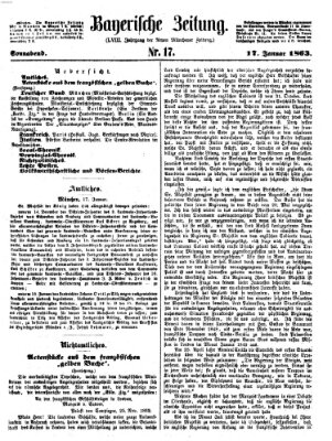 Bayerische Zeitung (Süddeutsche Presse) Samstag 17. Januar 1863