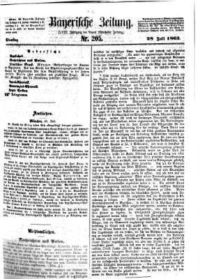 Bayerische Zeitung (Süddeutsche Presse) Dienstag 28. Juli 1863