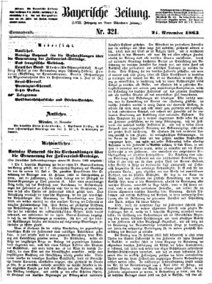 Bayerische Zeitung (Süddeutsche Presse) Samstag 21. November 1863