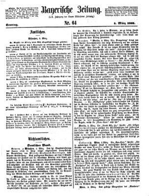 Bayerische Zeitung (Süddeutsche Presse) Sonntag 5. März 1865