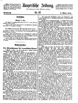 Bayerische Zeitung (Süddeutsche Presse) Mittwoch 8. März 1865