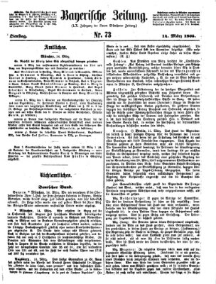 Bayerische Zeitung (Süddeutsche Presse) Dienstag 14. März 1865
