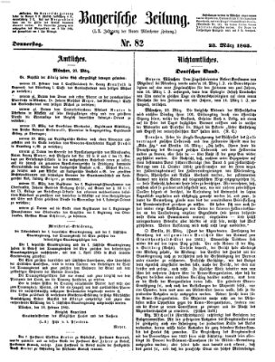 Bayerische Zeitung (Süddeutsche Presse) Donnerstag 23. März 1865