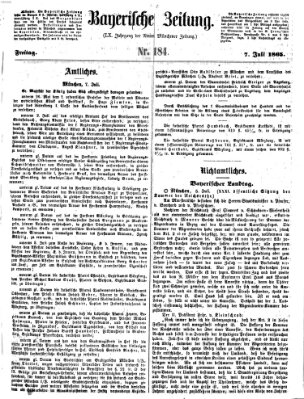 Bayerische Zeitung (Süddeutsche Presse) Freitag 7. Juli 1865