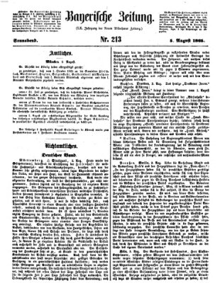 Bayerische Zeitung (Süddeutsche Presse) Samstag 5. August 1865