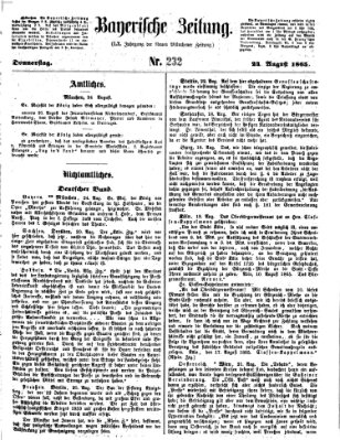 Bayerische Zeitung (Süddeutsche Presse) Donnerstag 24. August 1865