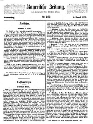Bayerische Zeitung (Süddeutsche Presse) Donnerstag 2. August 1866
