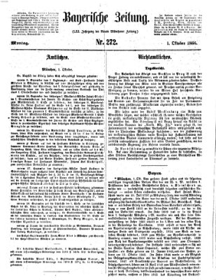 Bayerische Zeitung (Süddeutsche Presse) Montag 1. Oktober 1866